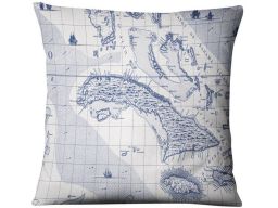 BATELA Декоративна подушка Ocean map, 50 x 50 см
