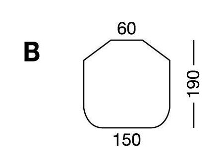 Простынка на резинке, форма кровати по схеме B, Blue
