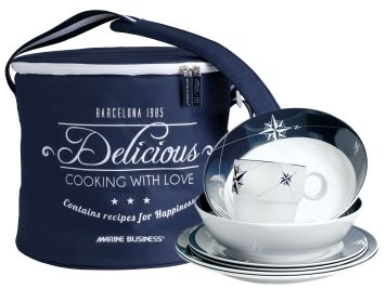 NORTHWIND набір посуду з нековзною основою на 4 персони ✵, 16 предметів