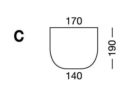 Простынка на резинке, форма кровати по схеме C, Blue