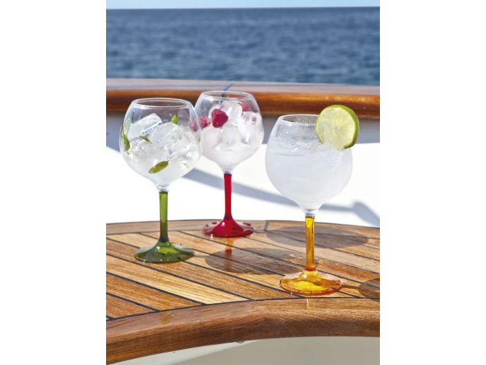 PARTY Набор бокалов для вина с цветным основанием, 6 шт.