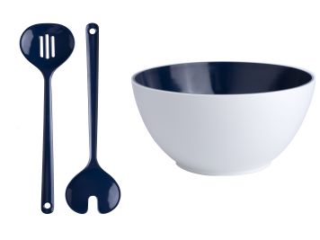 SUMMER Blue салатниця зі столовими приборами ☀