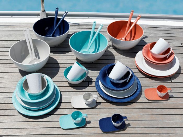 SUMMER Blue салатниця зі столовими приборами