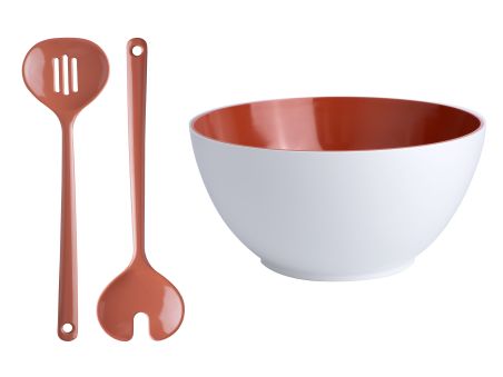 SUMMER Coral салатниця зі столовими приборами ☀