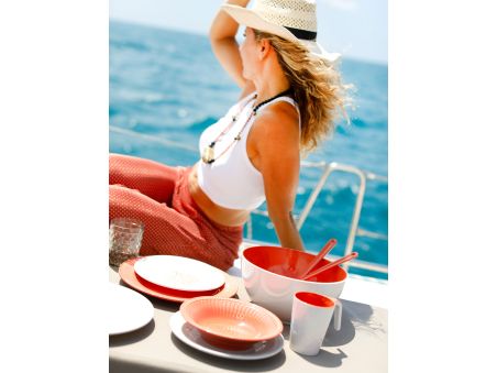 SUMMER Coral салатниця зі столовими приборами ☀