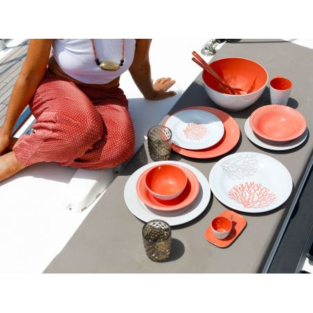 SUMMER Coral салатниця зі столовими приборами ☀