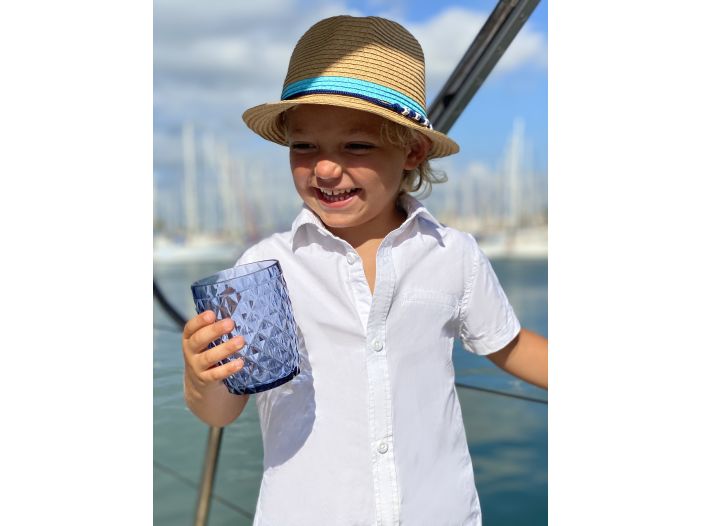 HARMONY граненые стаканы для сока / воды, синие набор 6 шт.