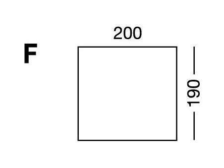 Простынка на резинке, форма кровати по схеме F, Beige