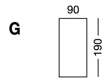 Простынка на резинке, форма кровати по схеме G, Blue