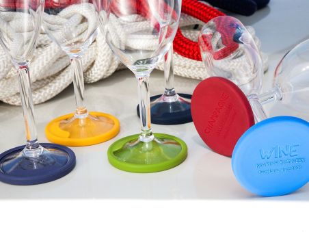 PARTY набор разноцветных нескользящих накладок на винные бокалы, набор 6 шт.