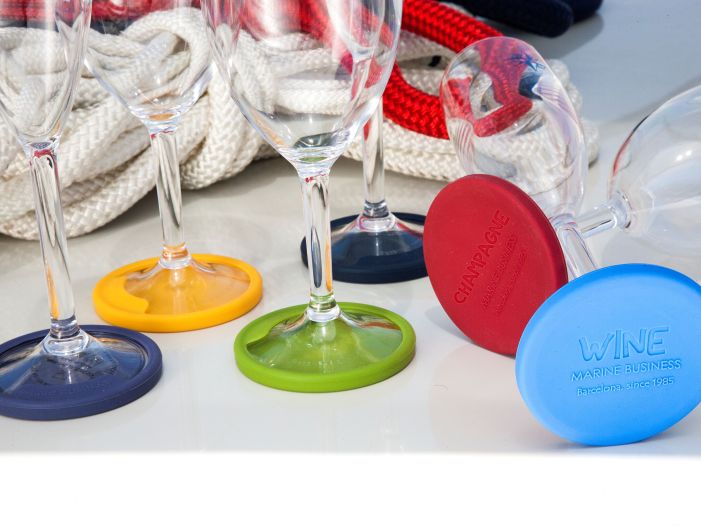 PARTY набор разноцветных нескользящих накладок на бокалы для шампанского, набор 6 шт.