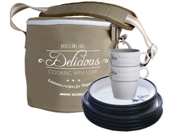 WELCOME набір посуду з нековзною основою на 4 персони, 16 предметів