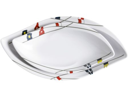 REGATA Хвилястий набір для закусок, 4 шт.