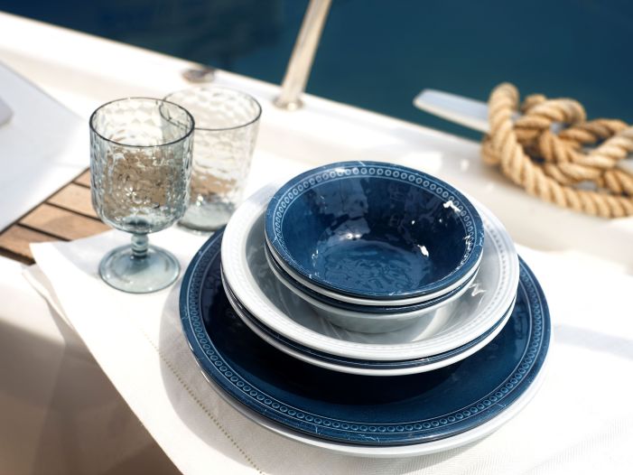 HARMONY тарілка супова, колір темної морської хвилі, набір 6 шт.