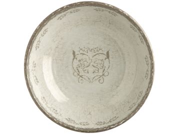 HARMONY Тарілки супові з малюнком, кольору слонової кістки, набір 6 шт