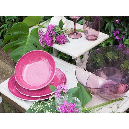 ROSETTE тарелка глубокая, пурпурная набор 6 шт.