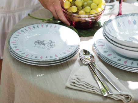 ROSETTE тарілка десертна з малюнком, кольору слонової кістки, набір 6 шт. ROSETTE тарілка десертна з малюнком, кольору слонової кістки, набір 6 шт.