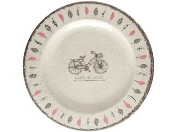 ROSETTE тарілка плоска з малюнком, кольору слонової кістки, набір 6 шт.