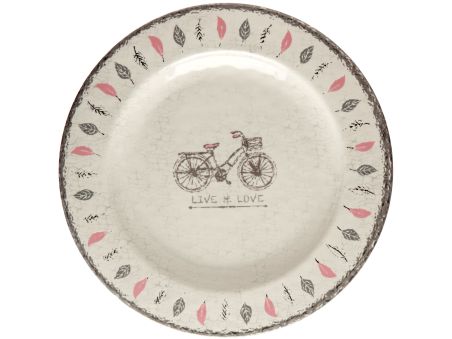 ROSETTE тарілка плоска з малюнком, кольору слонової кістки, набір 6 шт.