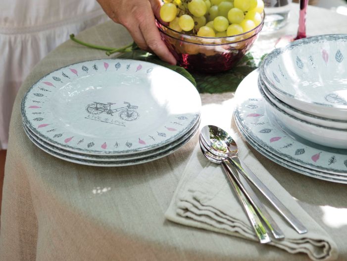 TOSCANA тарелка глубокая с рисунком, цвета слоновой кости набор 6 шт.