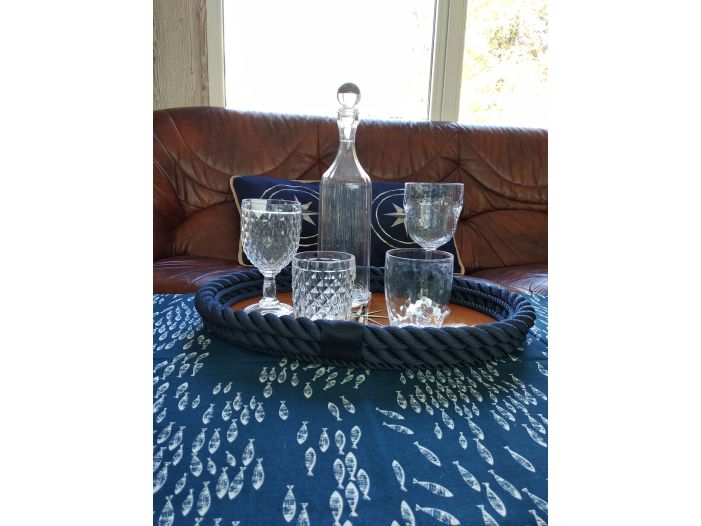 BATELA Стильна скатертина FISHES, 225x140 см.