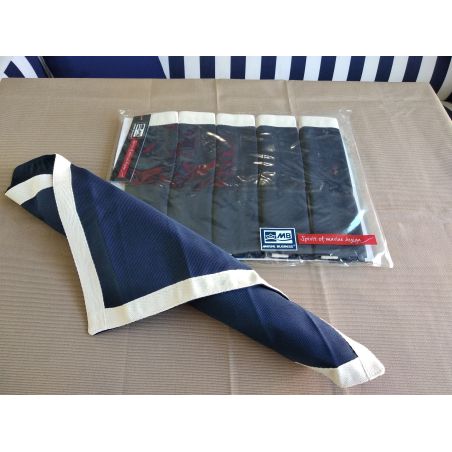 WATERPROOF Килимки під тарілки водовідштовхувальні,  сині з бежевим бортом