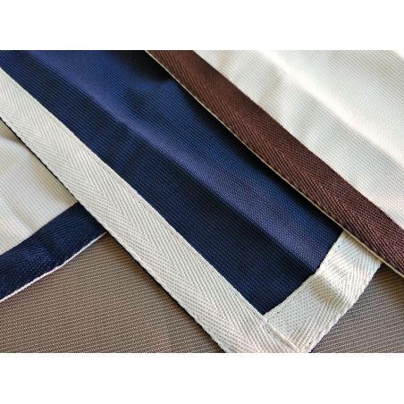 WATERPROOF Килимки під тарілки водовідштовхувальні,  сині з бежевим бортом