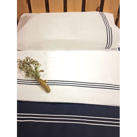 SANTORINI Простирадло двоспальне біле 280х210 см., з 2-ма наволочками 90х45 см.