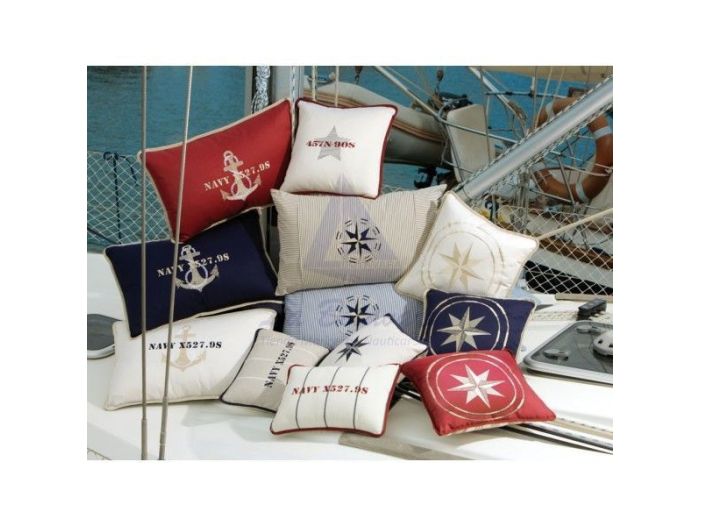 FREE STYLE декоративная подушка, бежево-синяя, 30 x 40 см