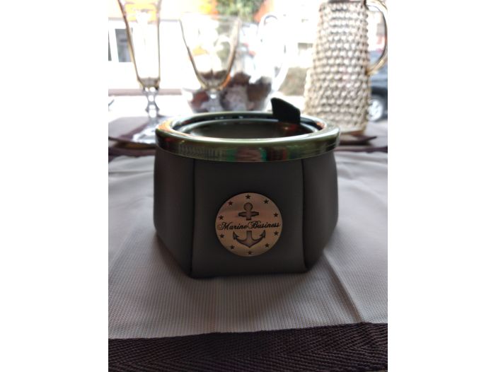 WINDPROOF Premium Anchor попільничка сіра з якорем, замінник шкіри