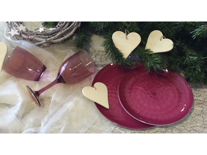 ROSETTE тарілка обідня, пурпурна набір 6 шт.