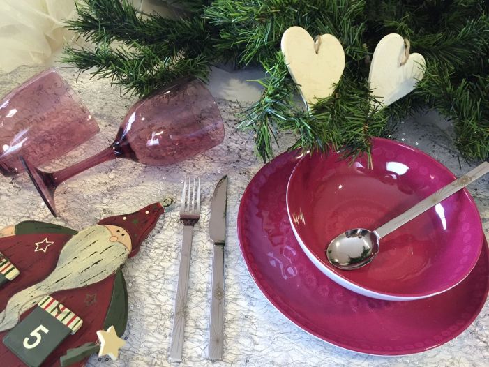 ROSETTE тарелка глубокая, пурпурная набор 6 шт.