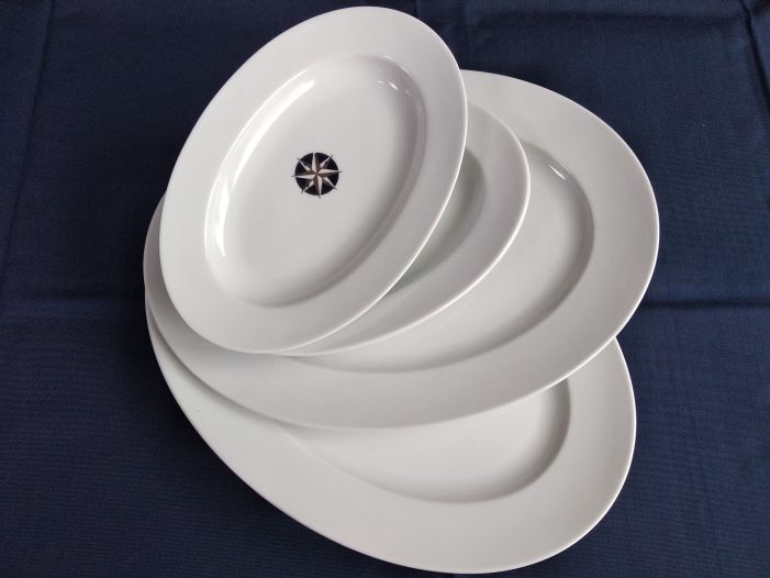 Азимут  блюдо  овальна  большая  размер  32 см