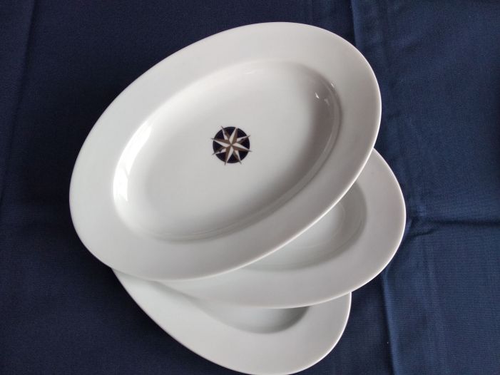 Азимут Набір сервірувальних тарілок, кераміка 22см, 3шт