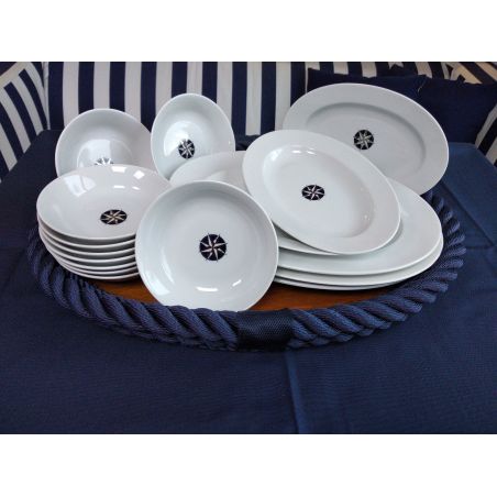 Азимут Набір сервірувальних тарілок, кераміка 22см, 3шт