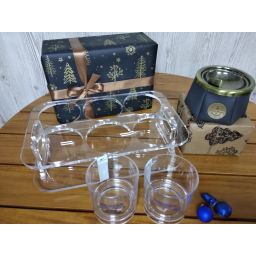 Подарунковий набір: Тримач для склянок, склянки під віскі та попільничка