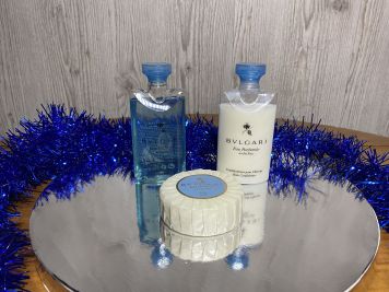 Подарунковий набір Bvlgari Blue tea:  шампунь, кондиціонер, мило  все по 75мл