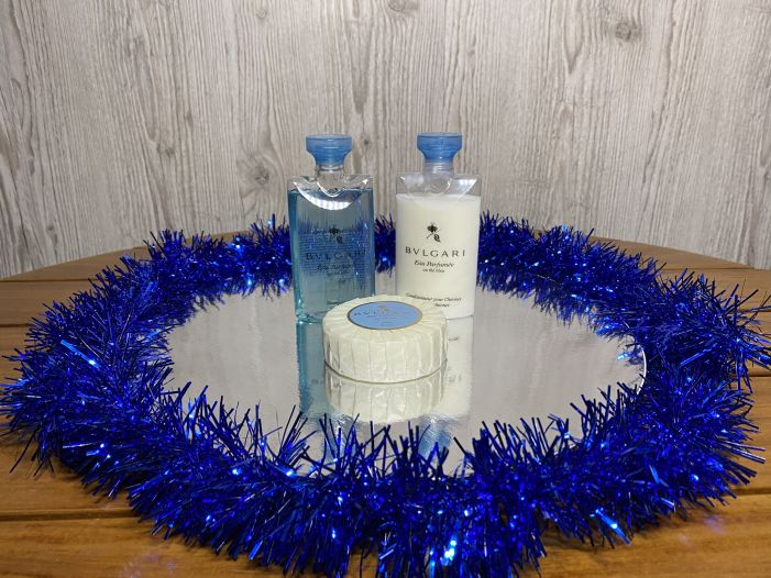 Подарунковий набір Bvlgari Blue tea:  шампунь, кондиціонер, мило  все по 75мл