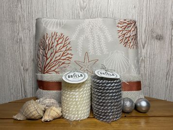 Подарунковий набір: Пляжний рушник IBIZA та декоративні свічки Rope
