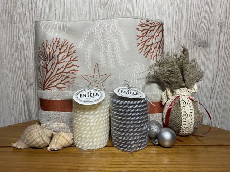 Подарунковий набір: Пляжний рушник IBIZA та декоративні свічки Rope Подарунковий набір: Пляжний рушник IBIZA та декоративні свічки Rope