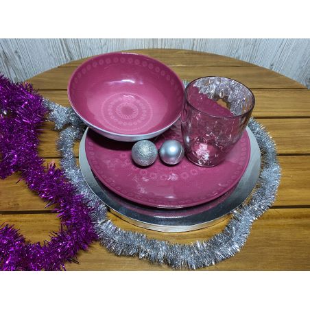 Подарунковий набір посуду ROSETTE пурпурний 18шт. Подарунковий набір посуду ROSETTE пурпурний 18шт.