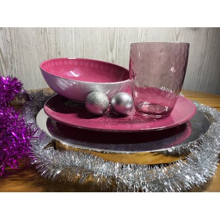 Подарунковий набір посуду ROSETTE пурпурний 18шт. Подарунковий набір посуду ROSETTE пурпурний 18шт.