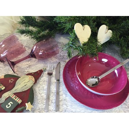 Подарунковий набір посуду ROSETTE пурпурний 18шт. Подарунковий набір посуду ROSETTE пурпурний 18шт.