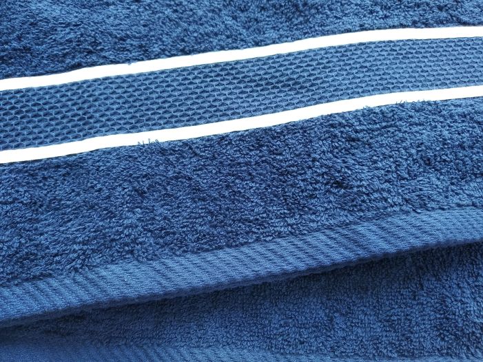 Комплект 2 рушники синіх з морським вузлом, 140x70, 70x50см.