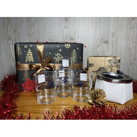 WINDPROOF Wind Rose попільничка біла з трояндою вітрів, замінник шкіри