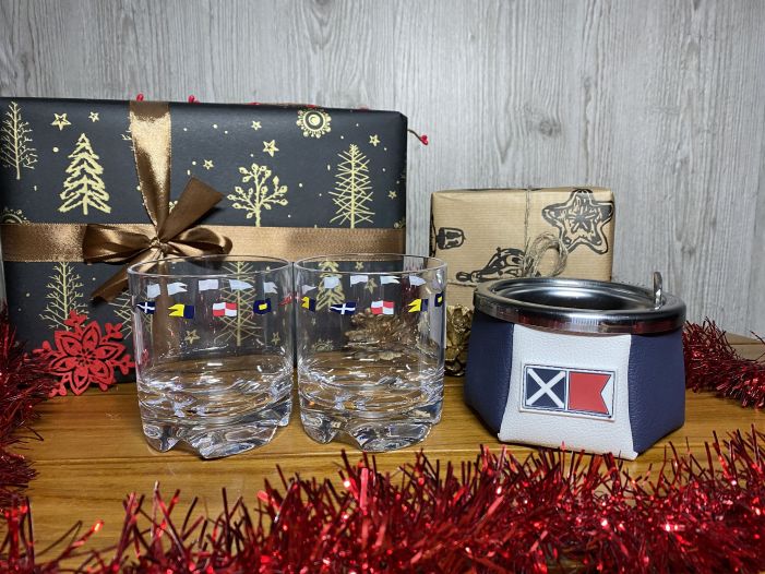 WINDPROOF Sport Blue попільничка синя з прапорцями, замінник шкіри