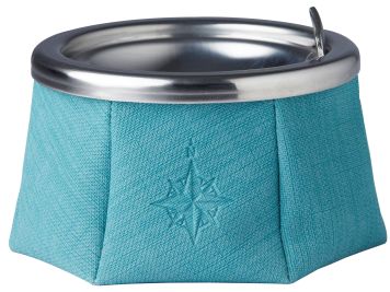 WINDPROOF Wind Rose попільничка аквамарин з розою вітрів, замінник шкіри