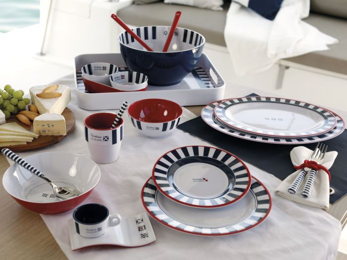 VENEZIA Набір яхтового посуду з нековзною основою на 4 персони, 16 предметів