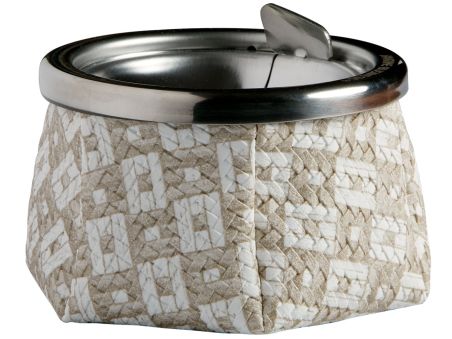 WINDPROOF Aruba Rombo пепельница серо-белая с узором, заменитель кожи