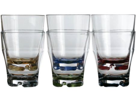 PARTY Склянки для води/вина, різнокольорові, набір 6 шт.